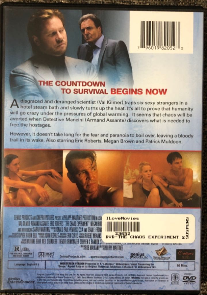 Chaos Experiment, The (The Steam Experiment) DVD movie collectible [Barcode 796019820523] - Main Image 2