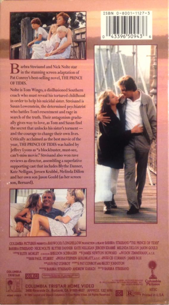 The Prince Of Tides VHS movie collectible [Barcode 043396509436] - Main Image 2