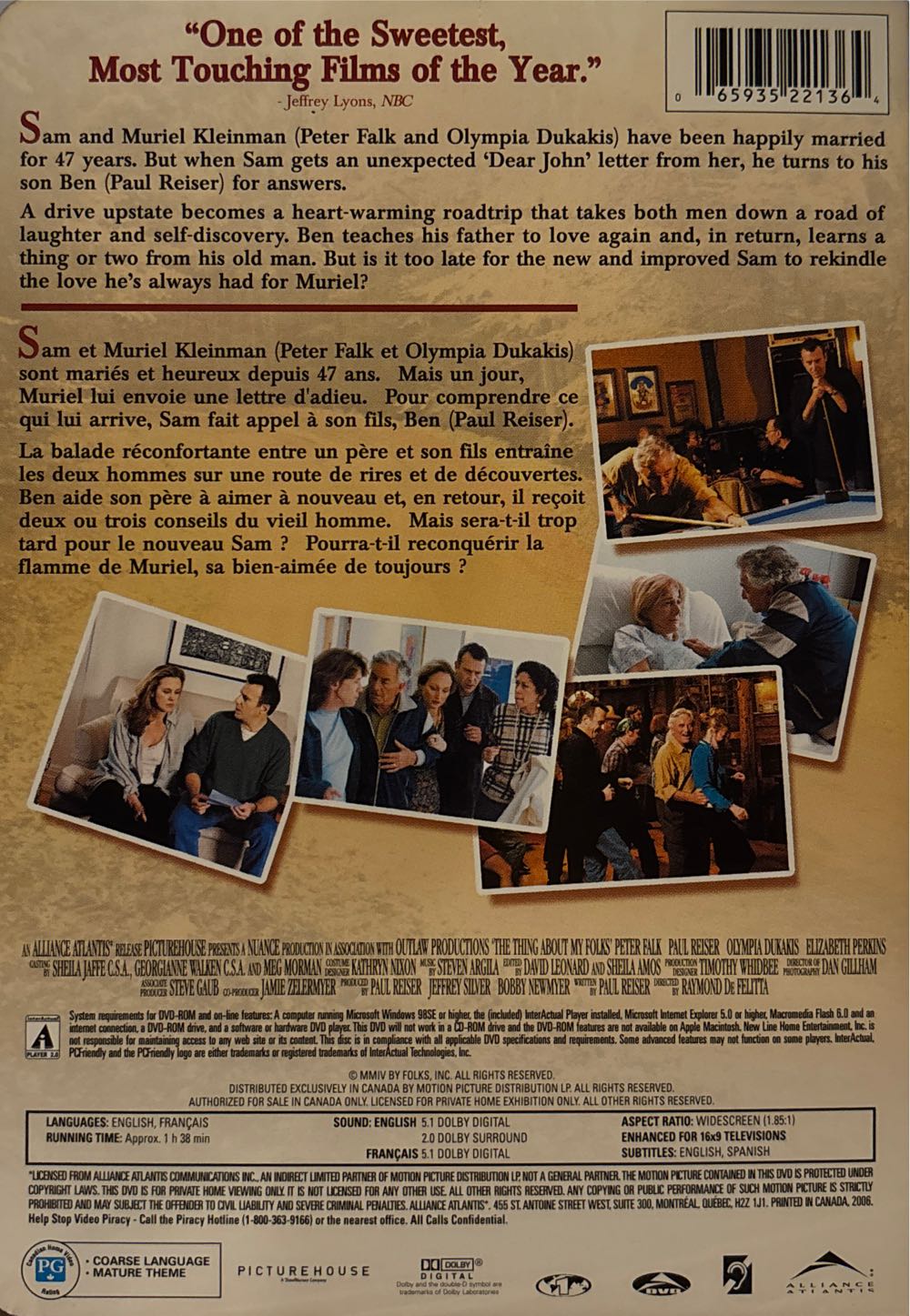 Thing About My Folks, The DVD movie collectible [Barcode 065935221364] - Main Image 4