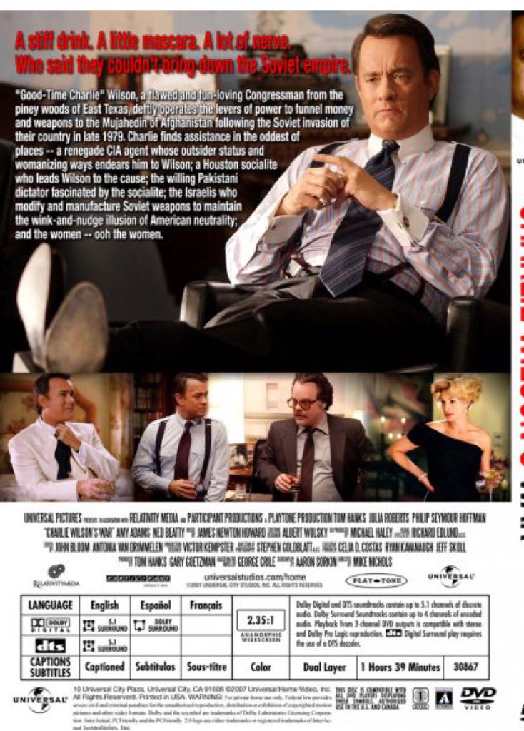 Charlie Wilson’s War DVD movie collectible [Barcode 5050582541977] - Main Image 2