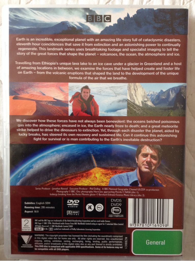 Earth: The Power Of The Planet DVD movie collectible [Barcode 9397810169098] - Main Image 2