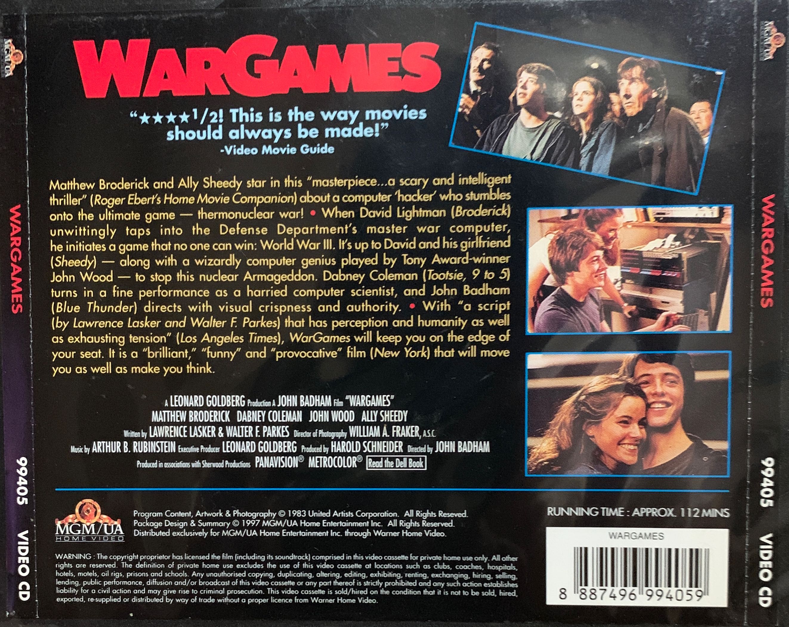WarGames Video CD movie collectible [Barcode 8887496994059] - Main Image 2