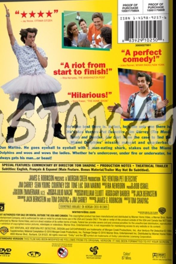 Ace Ventura: Pet Detective DVD movie collectible [Barcode 883929102501] - Main Image 2