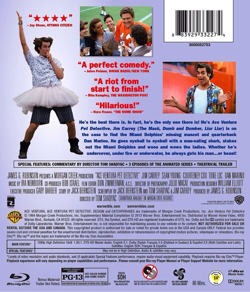 Ace Ventura: Pet Detective Blu-ray movie collectible - Main Image 2