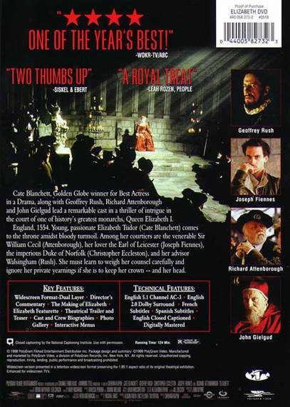 Elizabeth DVD movie collectible [Barcode 044005827323] - Main Image 2