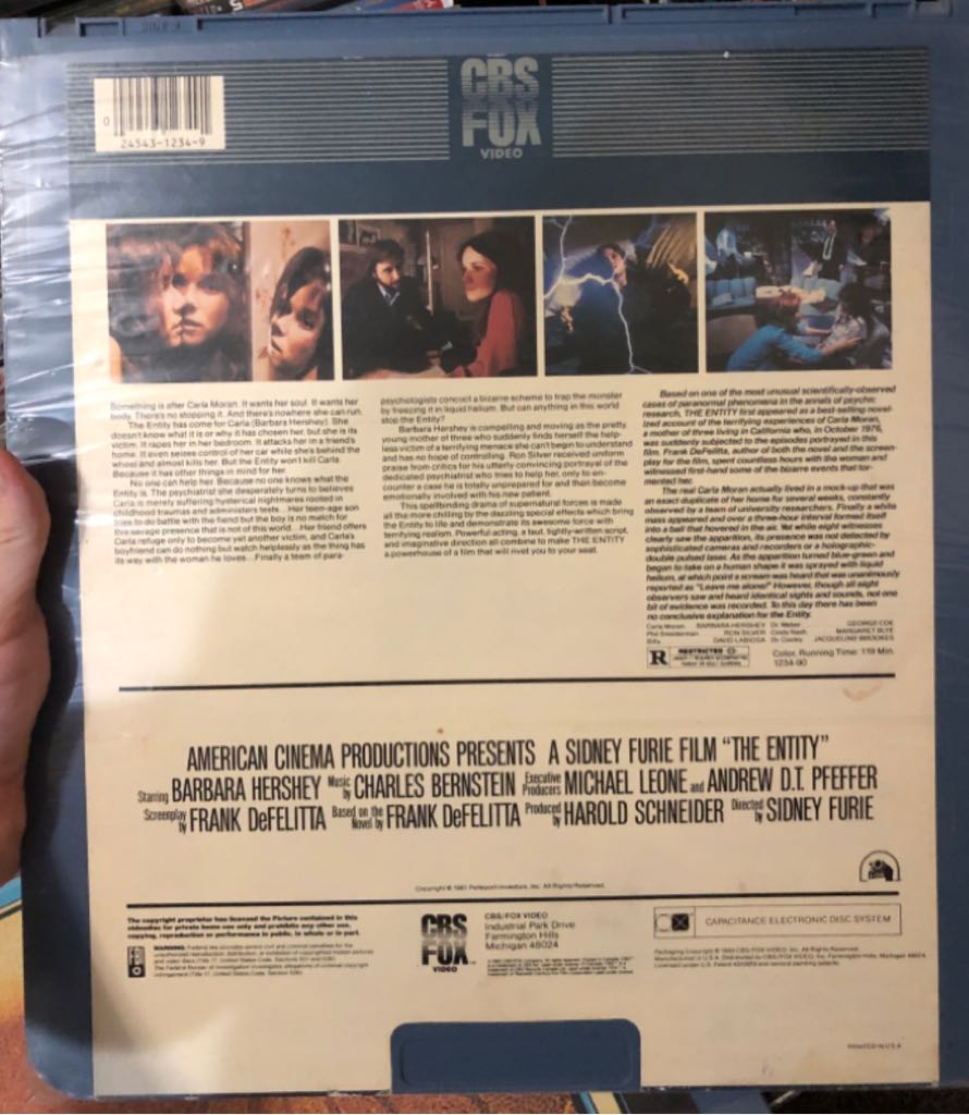 The Entity CED movie collectible [Barcode 024543123491] - Main Image 2
