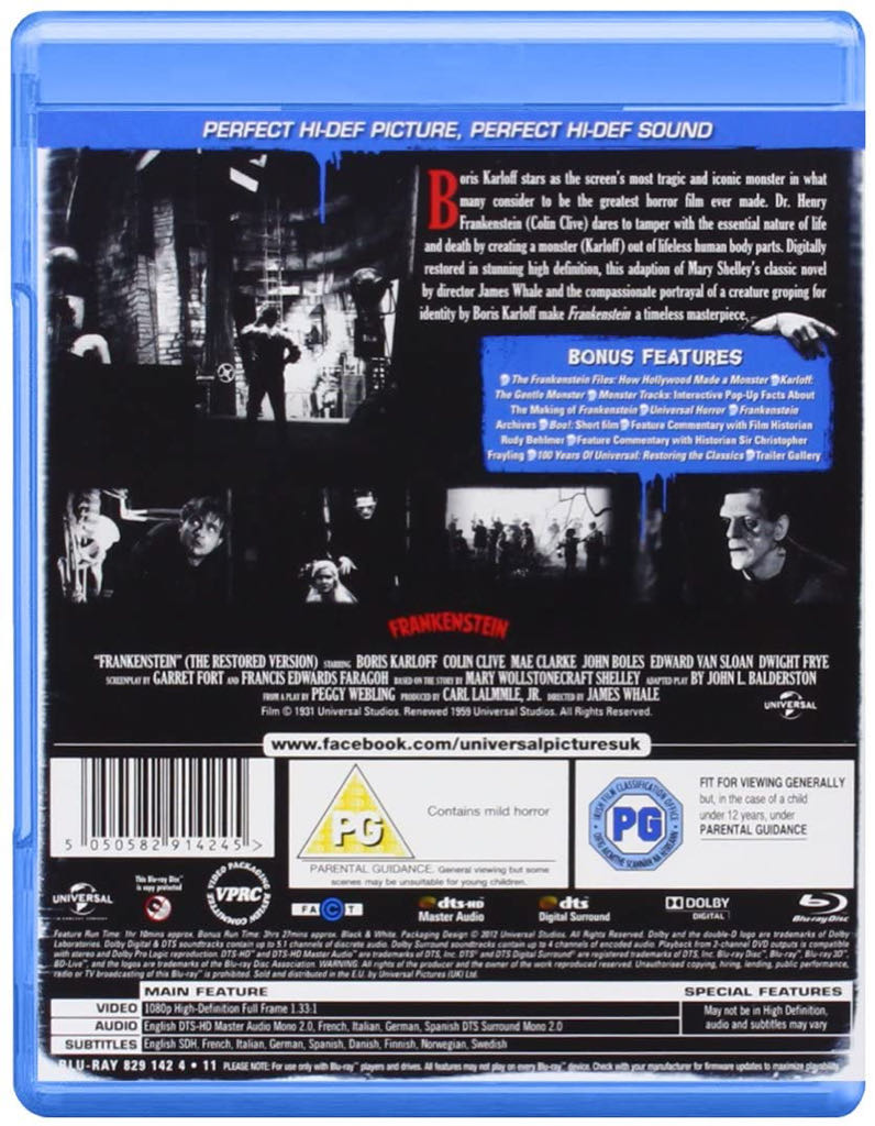 Frankenstein Blu-ray movie collectible [Barcode 9317731133336] - Main Image 2