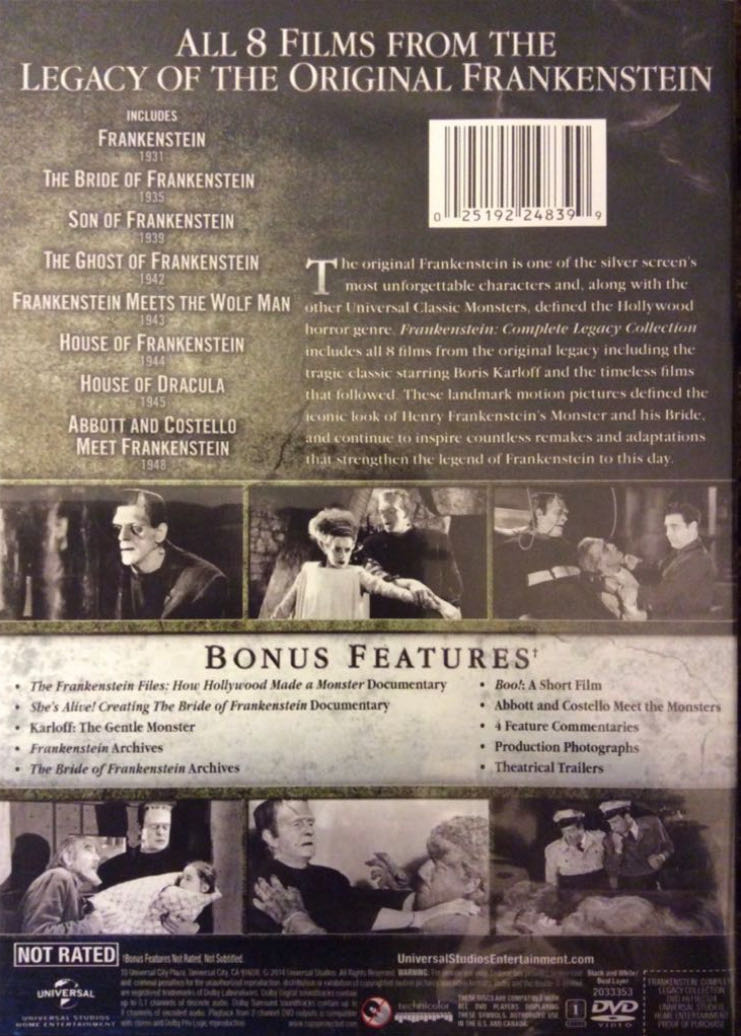 Frankenstein (Complete Legacy Collection) DVD movie collectible [Barcode 025192248399] - Main Image 4