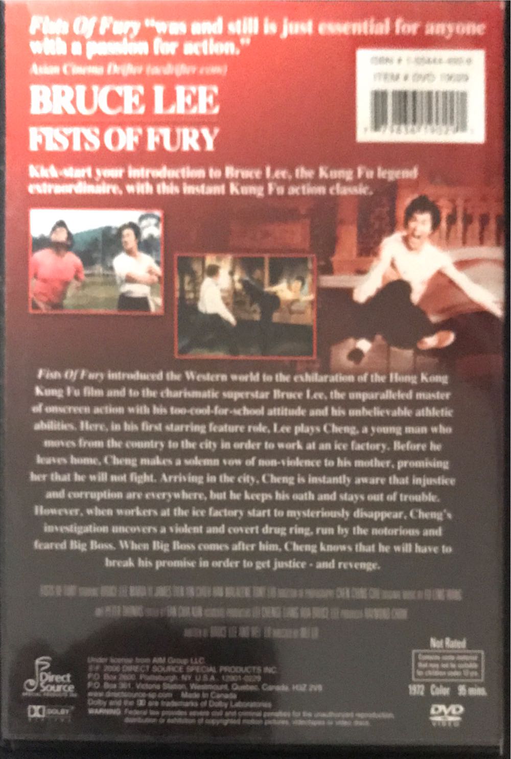 DL_Fists of Fury DVD movie collectible [Barcode 779836190291] - Main Image 2
