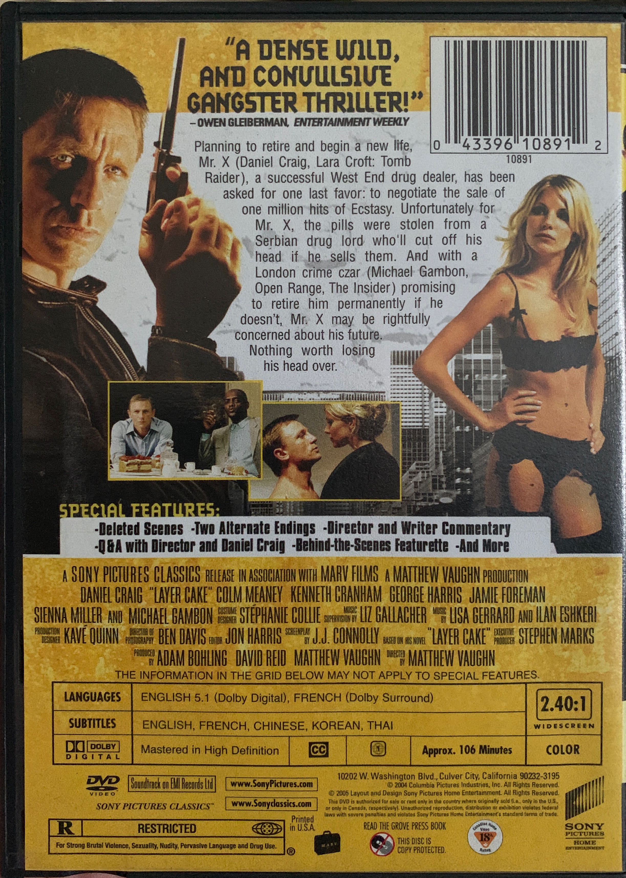 Layer Cake DVD movie collectible [Barcode 043396108912] - Main Image 2
