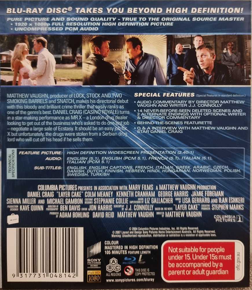 Layer Cake Blu-ray movie collectible [Barcode 9317731048142] - Main Image 2