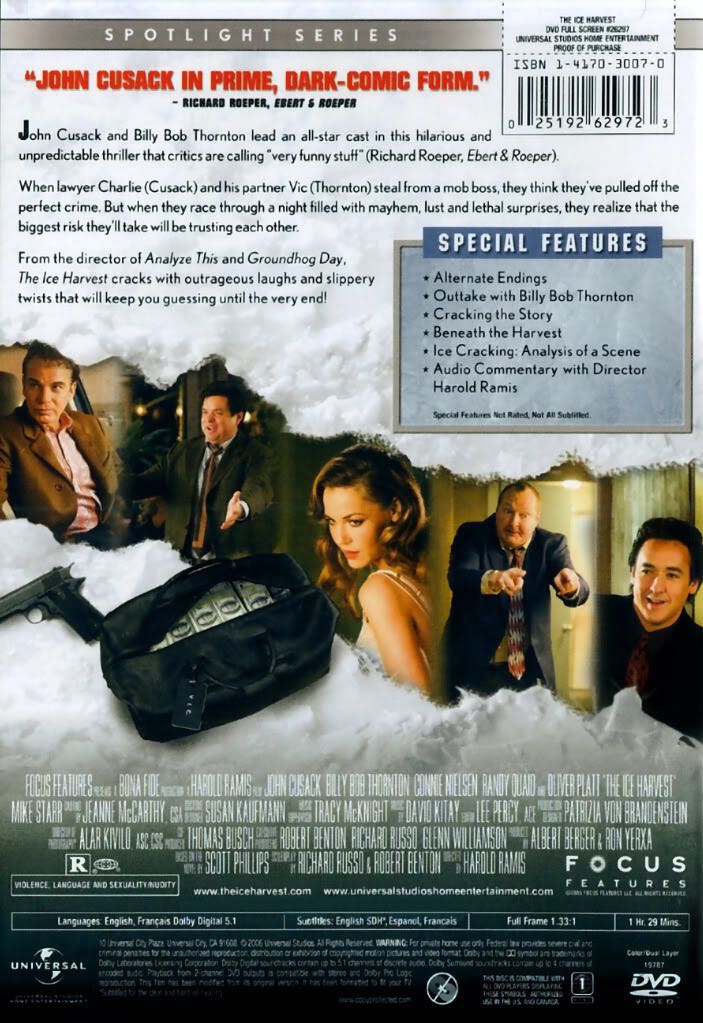 The Ice Harvest DVD movie collectible [Barcode 5050582435009] - Main Image 2