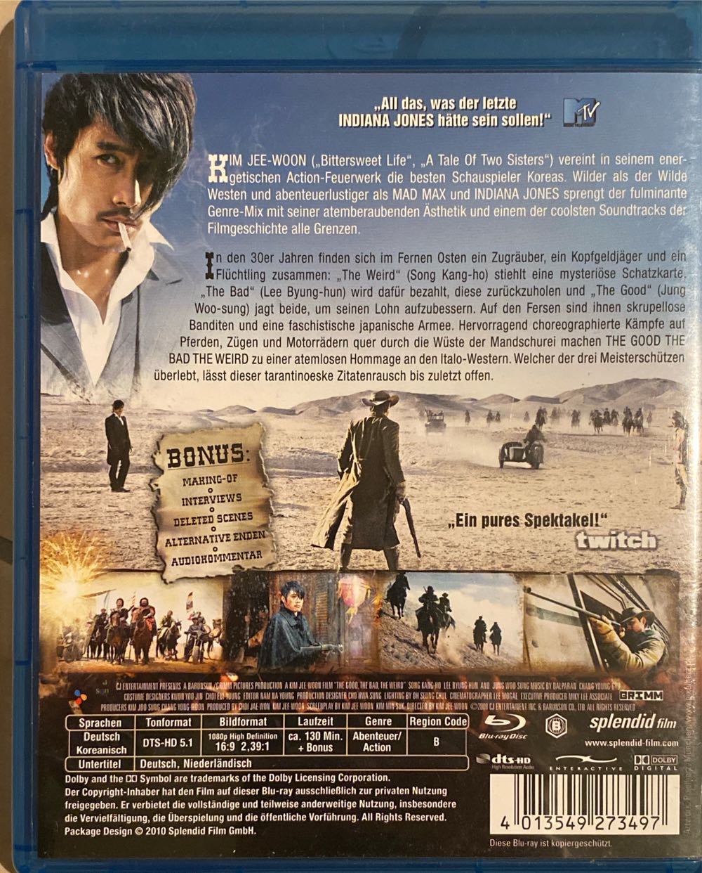 The Good The Bad The Weird Blu-ray movie collectible [Barcode 4013549273497] - Main Image 2