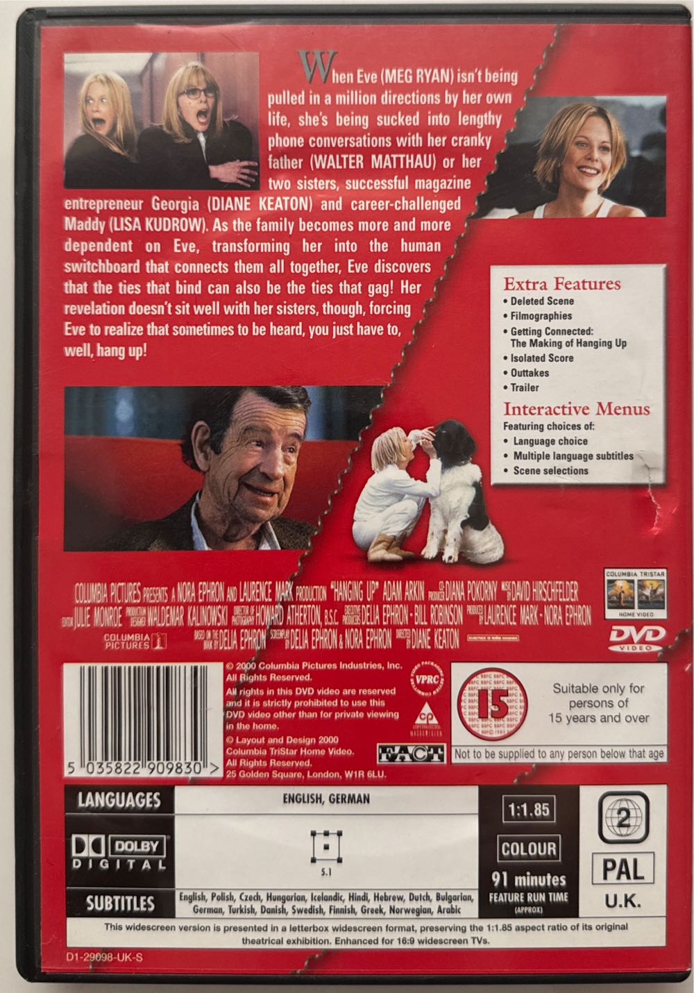 Hanging Up DVD movie collectible [Barcode 5035822909830] - Main Image 2