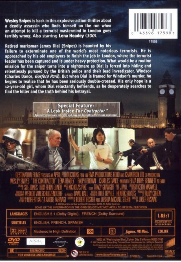 The Contractor DVD movie collectible [Barcode 043396175983] - Main Image 2