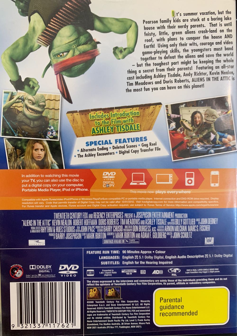 Aliens in the Attic DVD movie collectible [Barcode 9321337117621] - Main Image 2