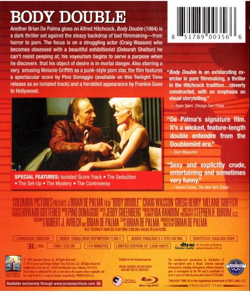 Body Double Digital Copy movie collectible [Barcode 5037899069776] - Main Image 2