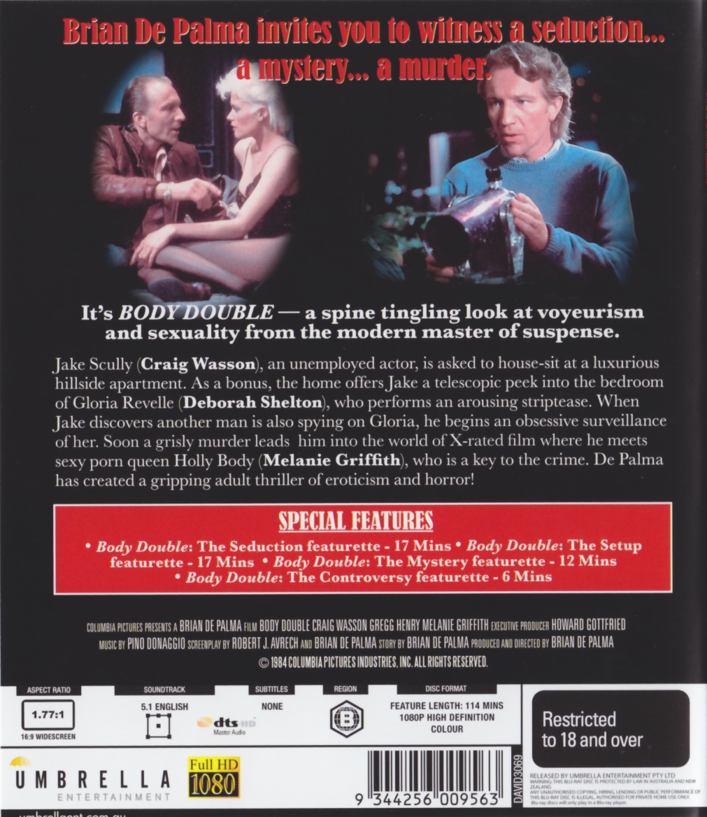 Body Double Blu-ray movie collectible [Barcode 9344256009563] - Main Image 2