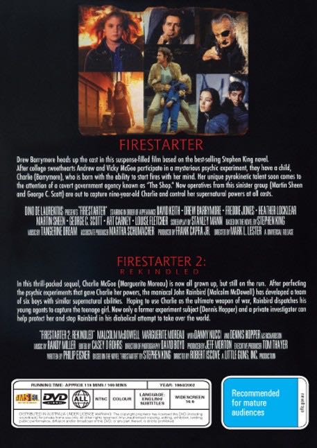 Firestarter Two-Movie Collection DVD movie collectible - Main Image 2