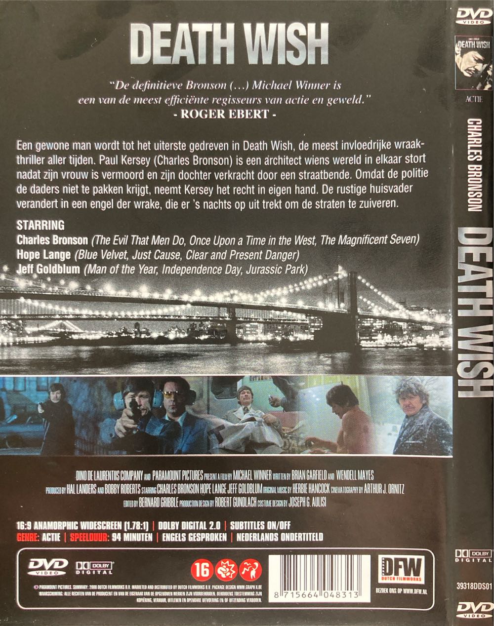 Death Wish 1 DVD movie collectible [Barcode 8715664048313] - Main Image 2