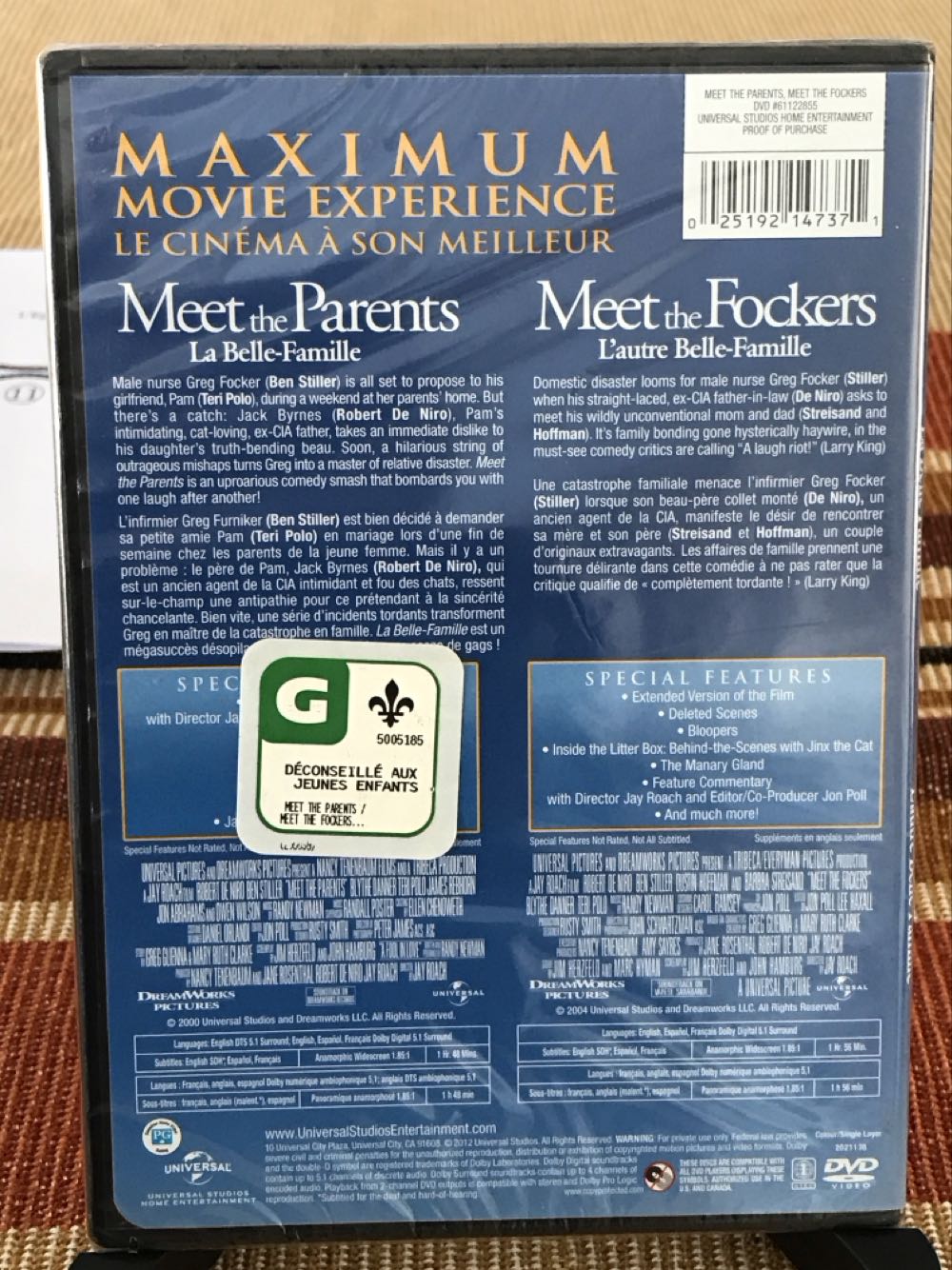 Meet The Parents DVD movie collectible [Barcode 025192147371] - Main Image 2