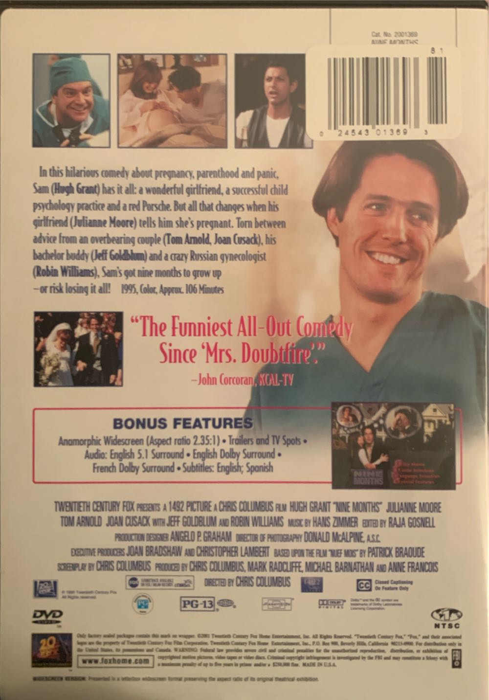 Nine Months DVD movie collectible [Barcode 024543013693] - Main Image 2