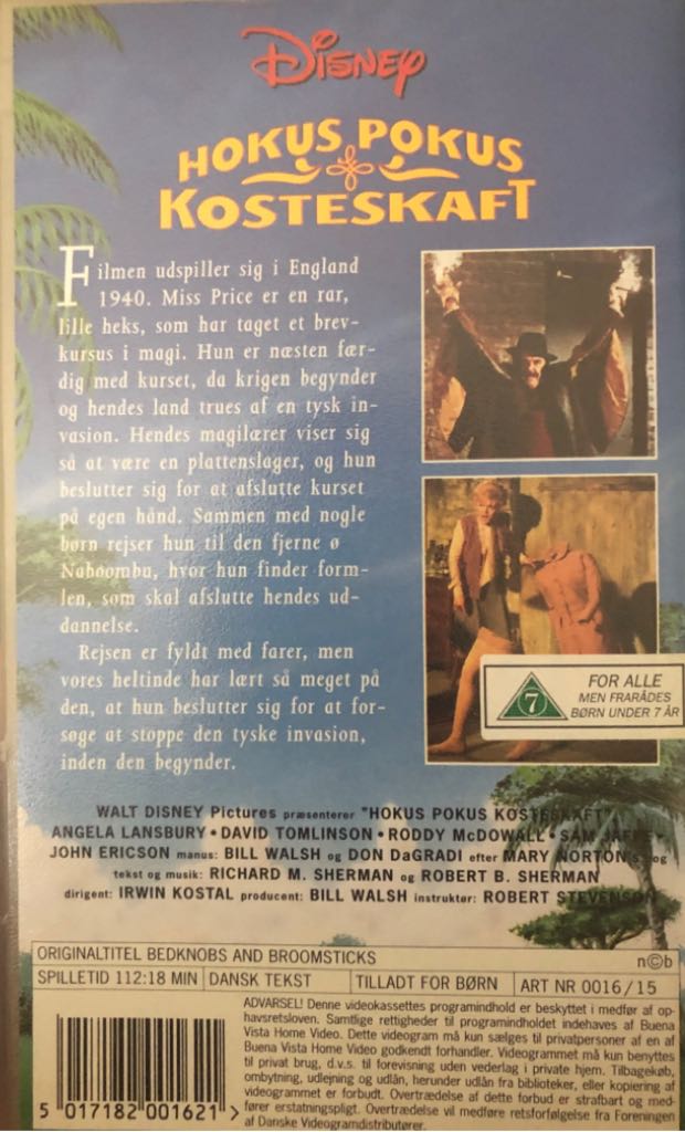 Hokus Pokus Kosteskaft VHS movie collectible [Barcode 5017182001621] - Main Image 2