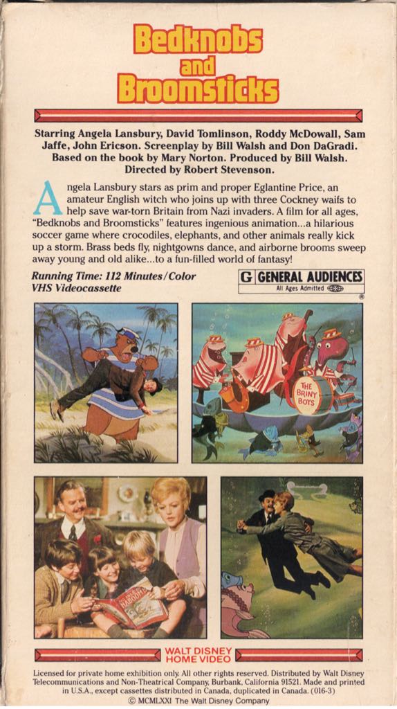 Bedknobs And Broomsticks VHS movie collectible [Barcode 9398570016028] - Main Image 2
