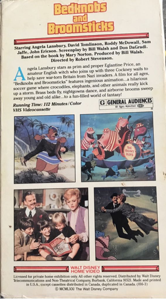 Bedknobs And Broomsticks VHS movie collectible - Main Image 2