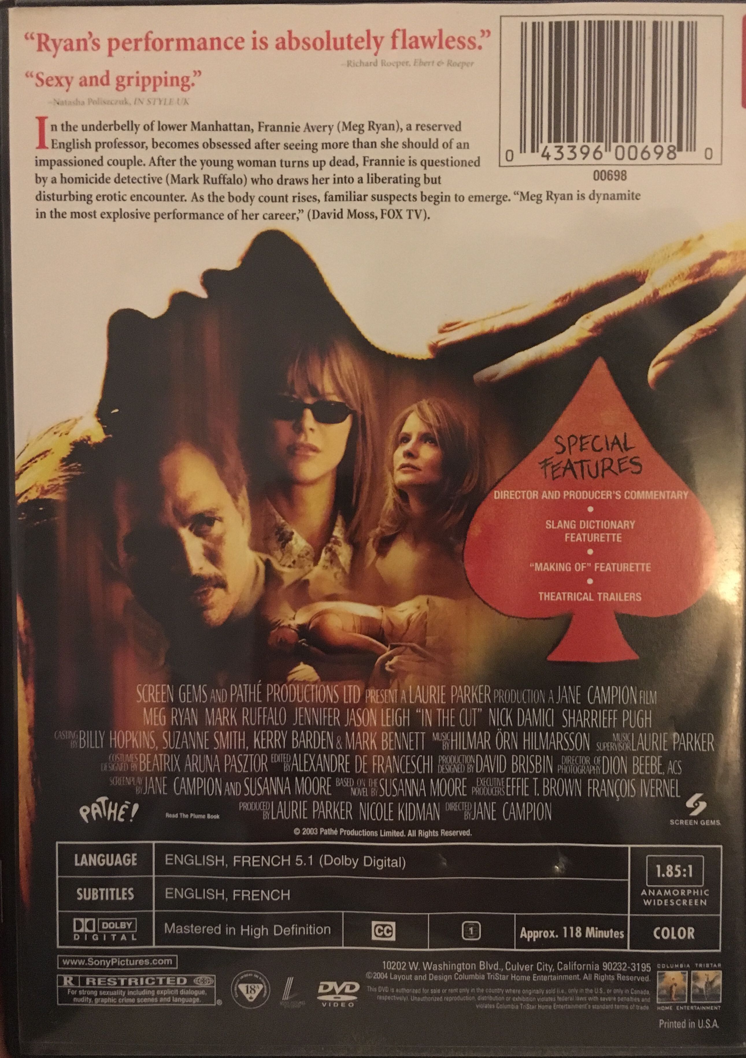 In the Cut DVD movie collectible [Barcode 043396006980] - Main Image 3