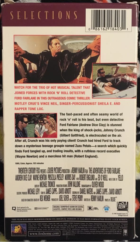 The Adventures Of Ford Fairlane VHS movie collectible [Barcode 086162184031] - Main Image 2