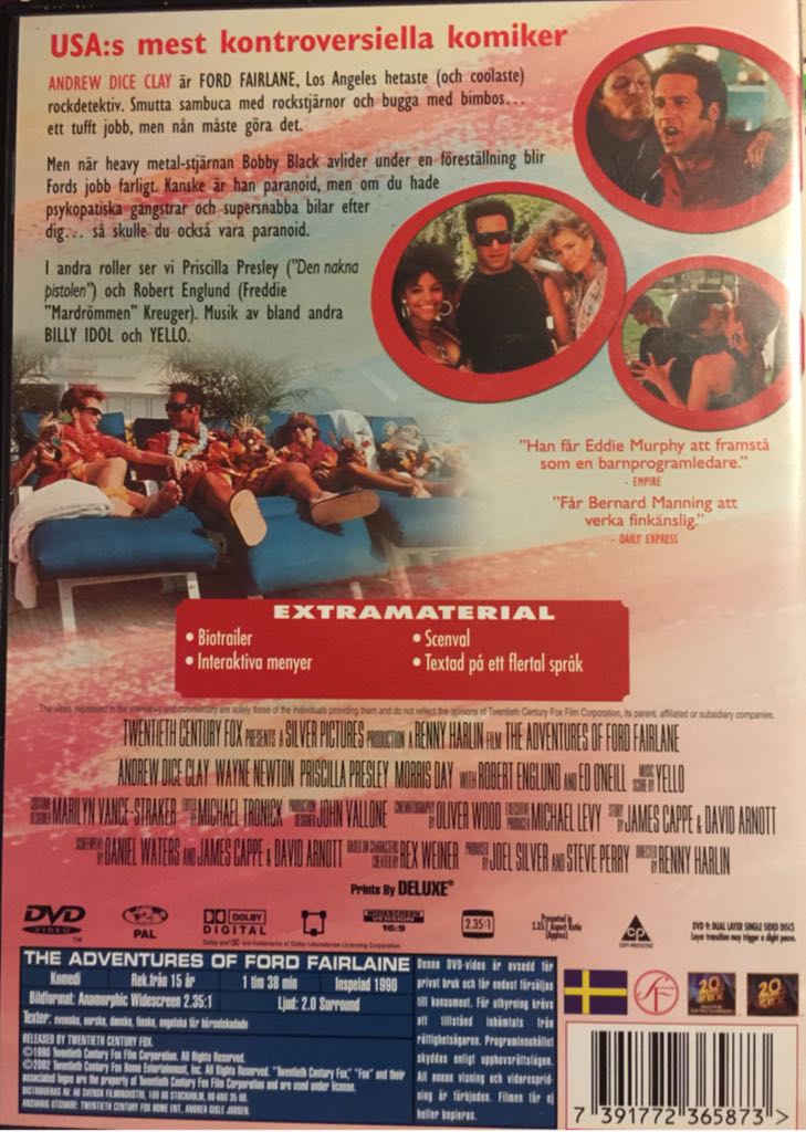 Adventures of Ford Fairlane, The DVD movie collectible [Barcode 7391772365873] - Main Image 2