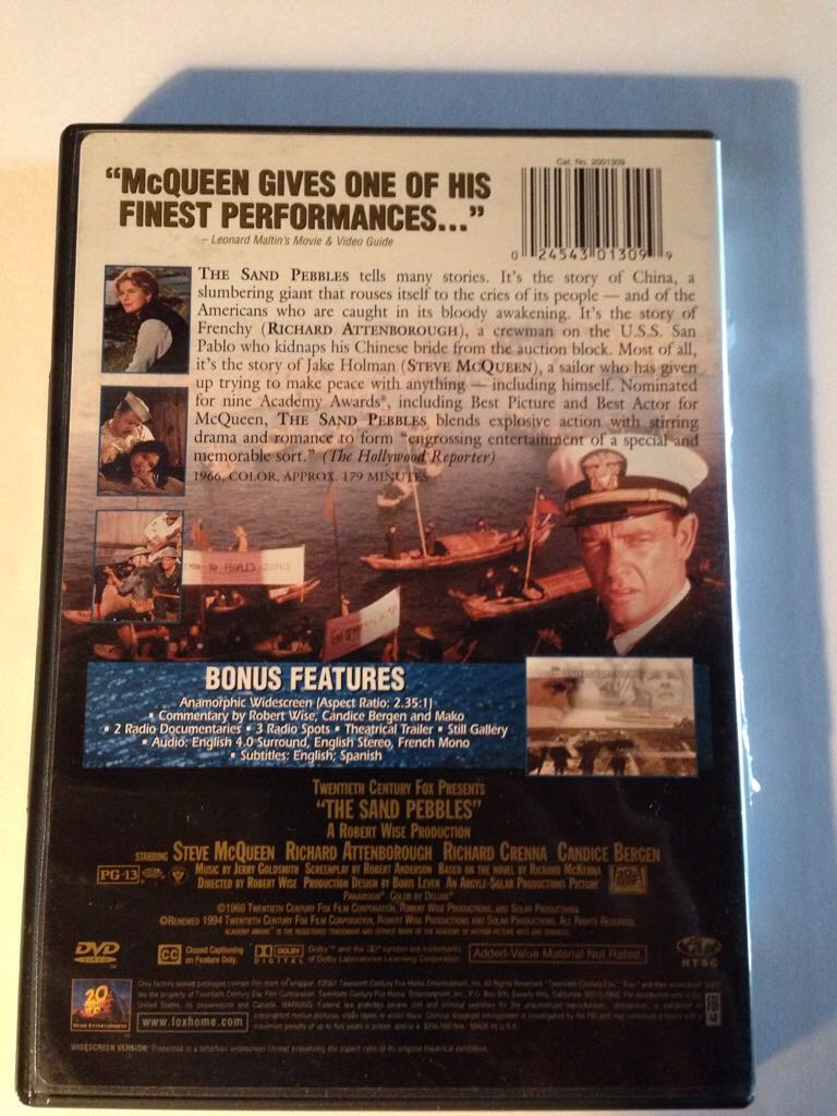The Sand Pebbles DVD movie collectible [Barcode 024543013099] - Main Image 2