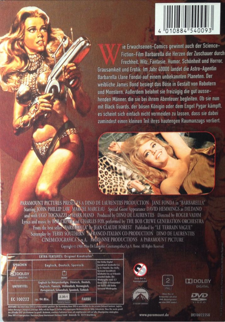 Barbarella DVD movie collectible [Barcode 4010884540093] - Main Image 2