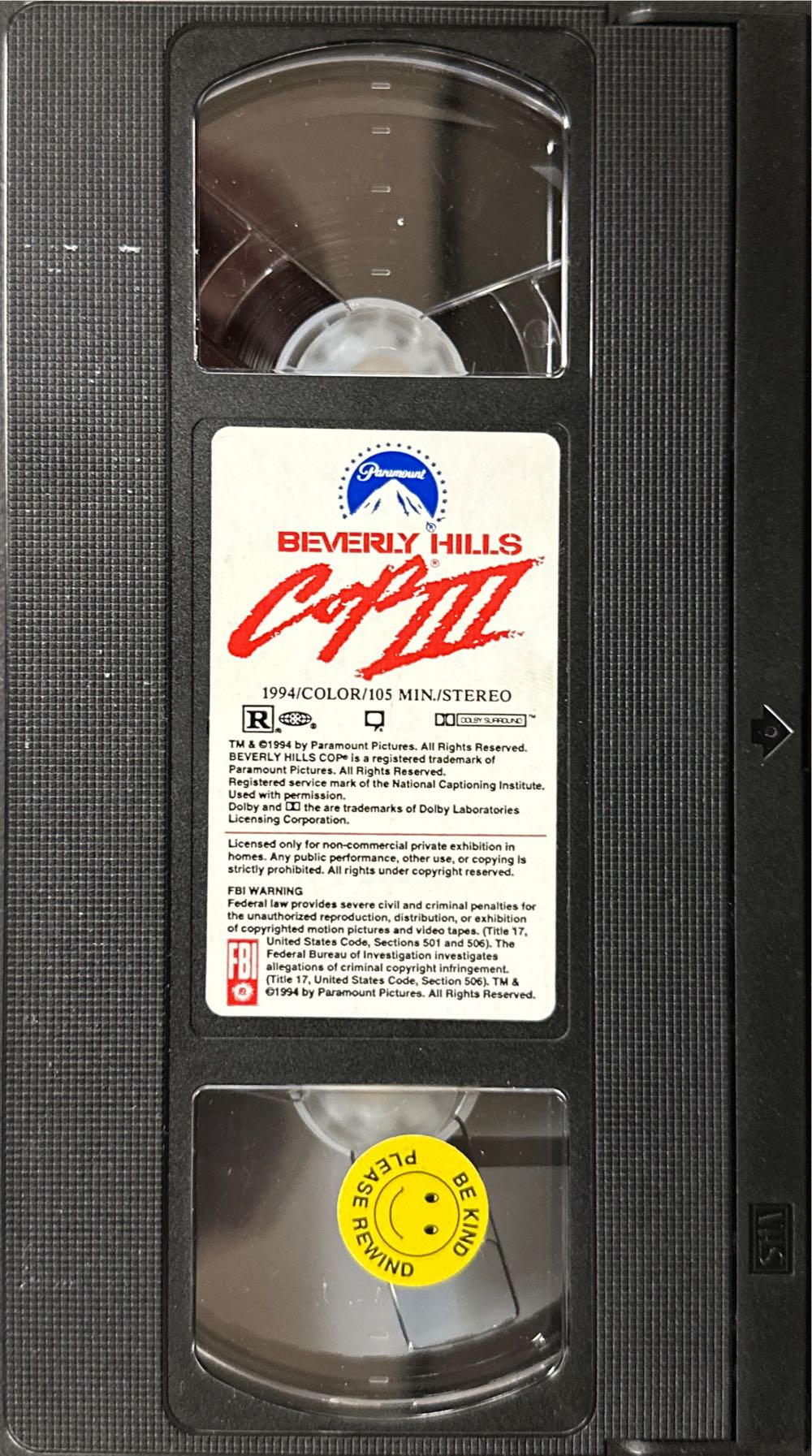 Beverly Hills Cop III VHS movie collectible [Barcode 097363221937] - Main Image 4
