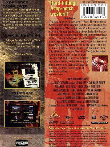 For a Few Dollars More @@@ Digital Copy movie collectible [Barcode 086162133510] - Main Image 4