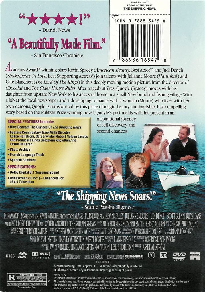 DRA349: The Shipping News DVD movie collectible [Barcode 065935141457] - Main Image 2