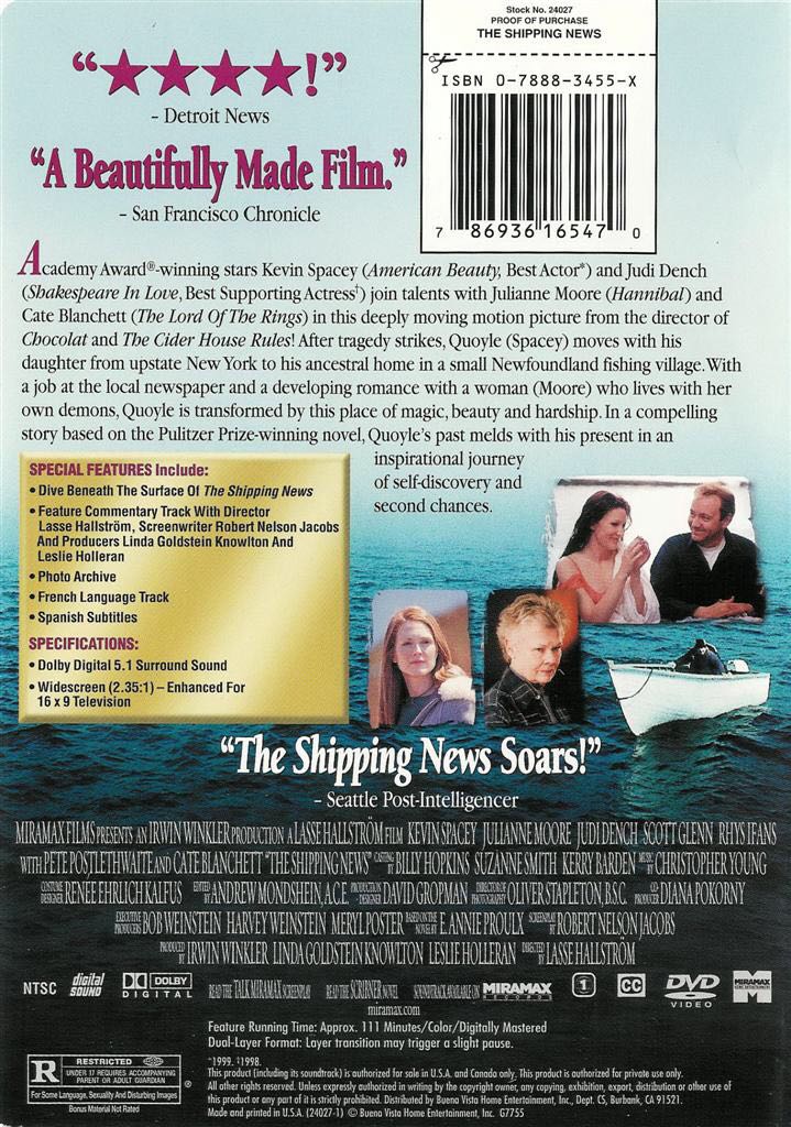 The Shipping News DVD movie collectible [Barcode 065935141457] - Main Image 2