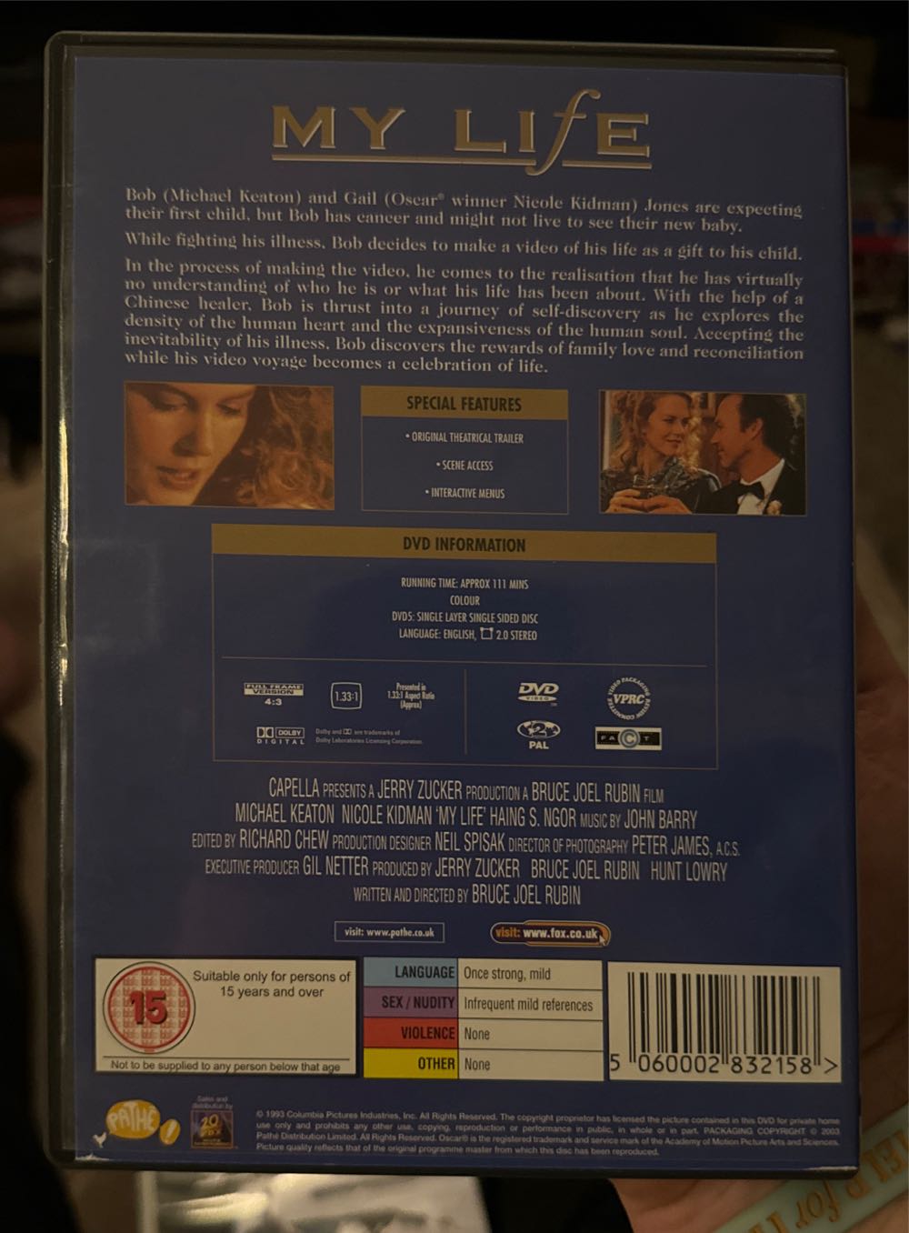 My Life DVD movie collectible [Barcode 5060002832158] - Main Image 2