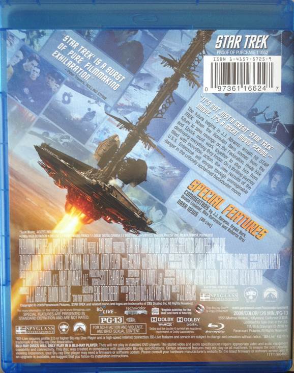 Star Trek Blu-ray movie collectible [Barcode 097361166247] - Main Image 2