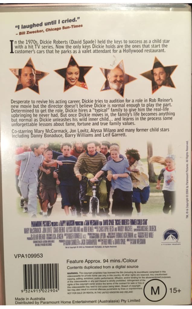 Dickie Roberts: Former Child Star VHS movie collectible [Barcode 097363411239] - Main Image 2
