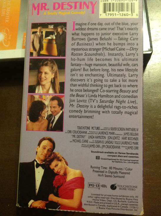 Mr. Destiny VHS movie collectible [Barcode 717951126030] - Main Image 2