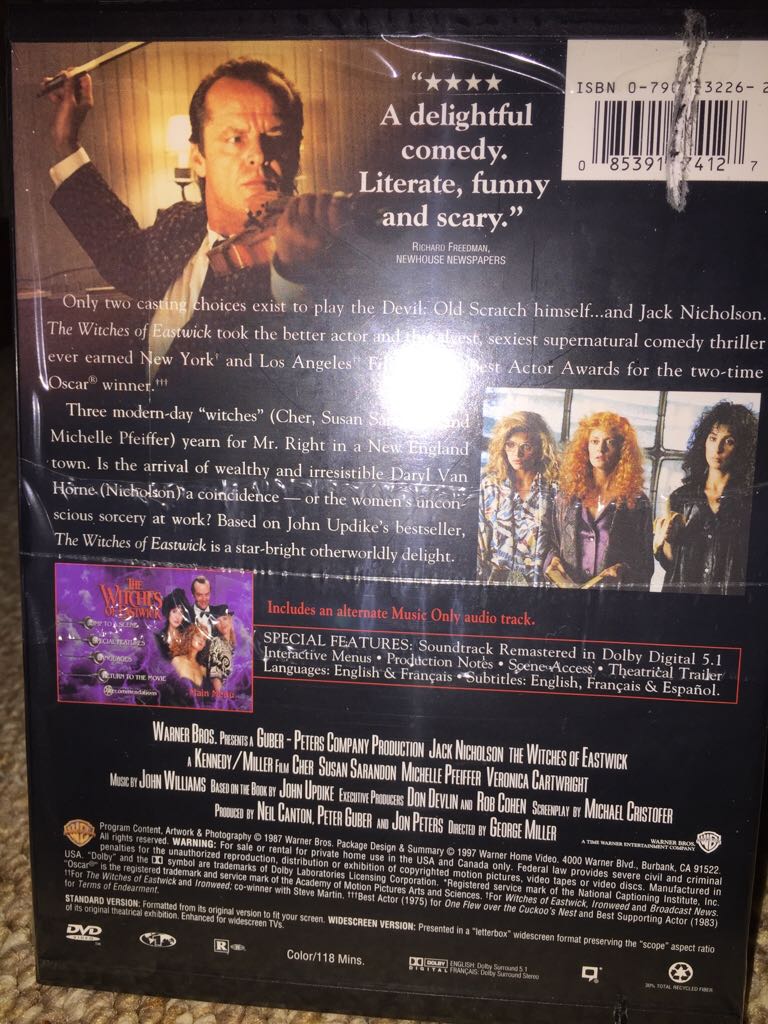 The Witches of Eastwick DVD movie collectible [Barcode 689721668081] - Main Image 2