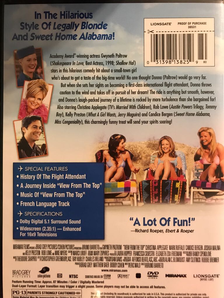 View from the Top DVD movie collectible [Barcode 031398138259] - Main Image 2