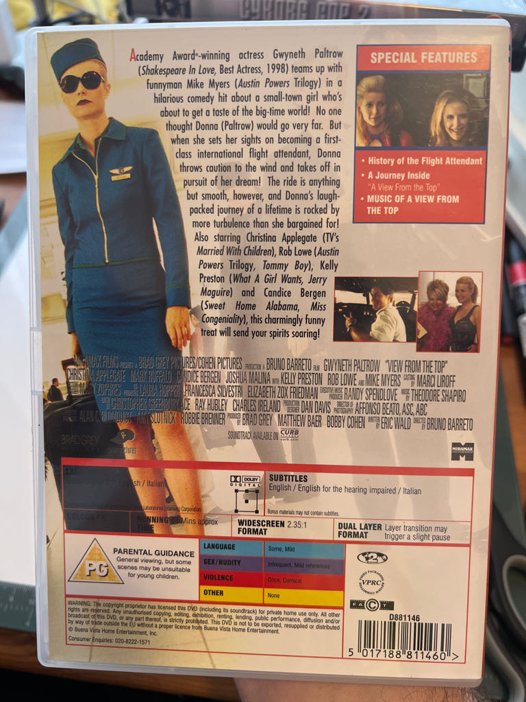 View from the Top DVD movie collectible [Barcode 5017188811460] - Main Image 2