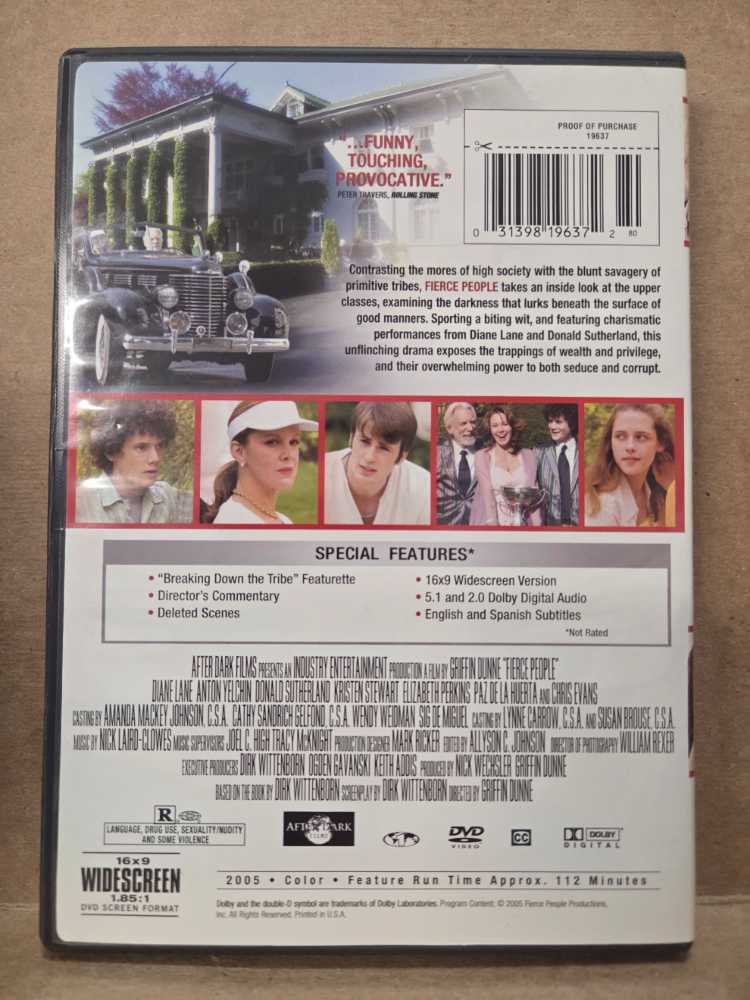 Fierce People DVD movie collectible [Barcode 031398196372] - Main Image 2