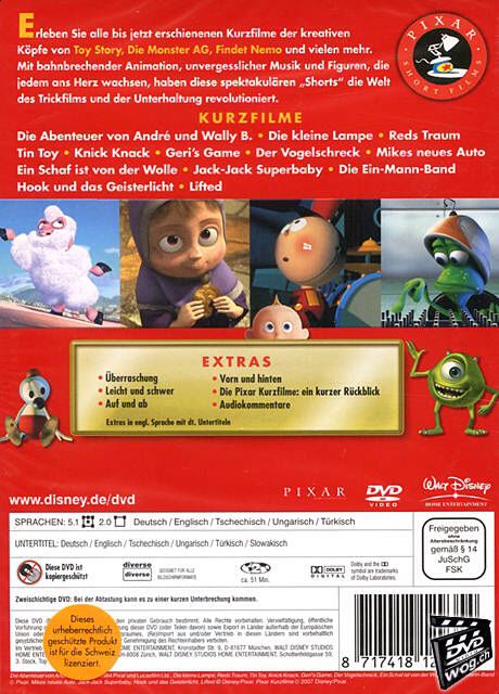 Pixars komplette Kurzfilm Collection Blu-ray movie collectible [Barcode 8717418129361] - Main Image 2
