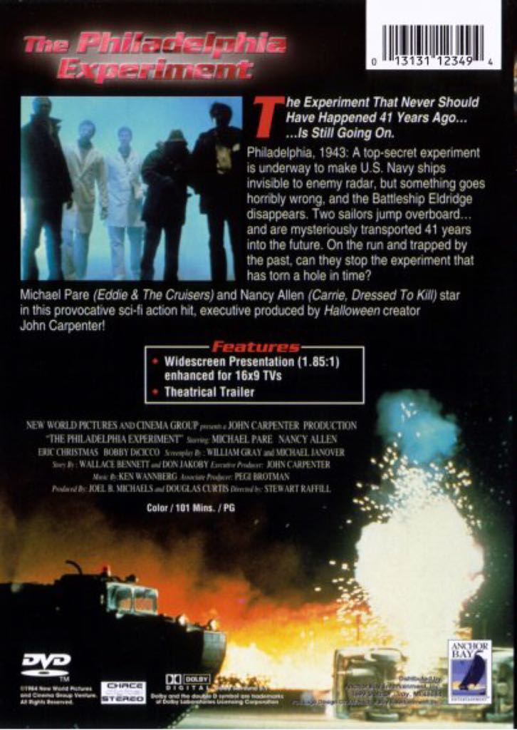 The Philadelphia Experiment DVD movie collectible [Barcode 013131123494] - Main Image 2