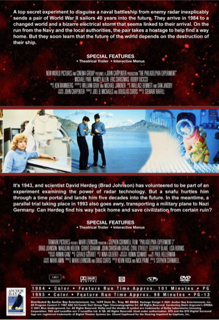 The Philadelphia Experiment DVD movie collectible [Barcode 9327288090143] - Main Image 2