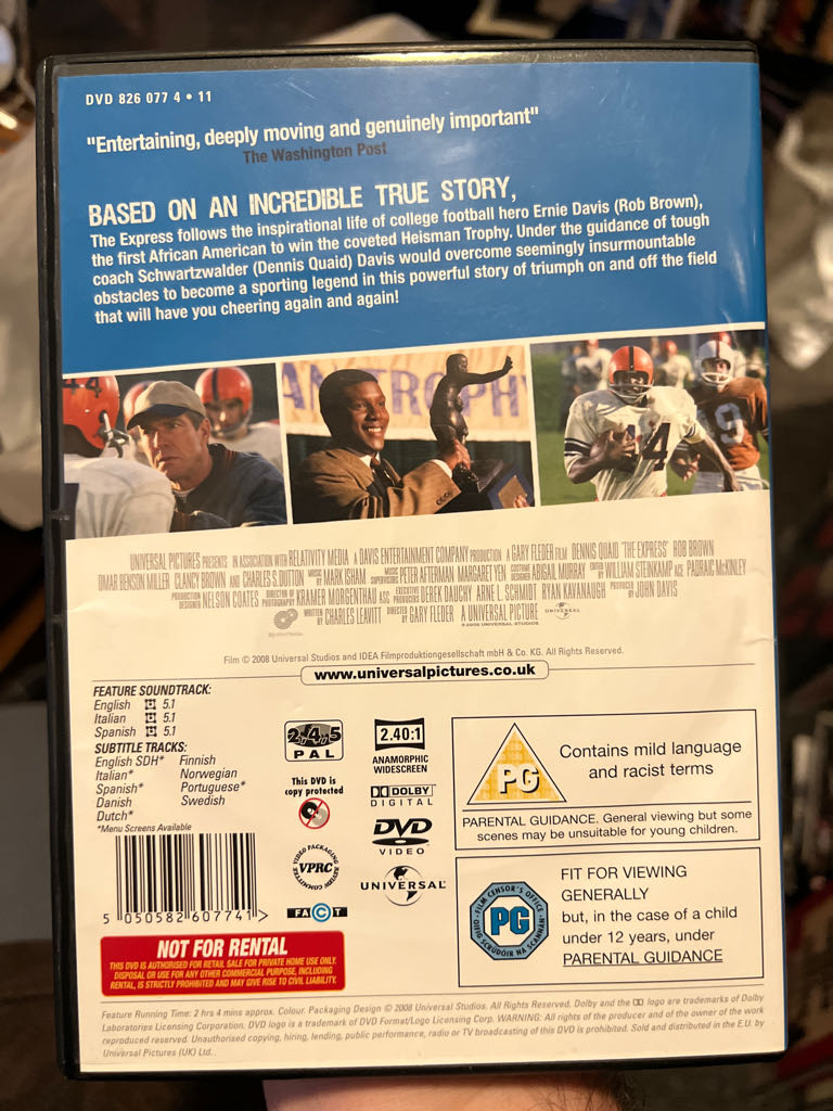 @DVD DENNIS QUAID Express,The(2008) DVD movie collectible [Barcode 5050582607741] - Main Image 2